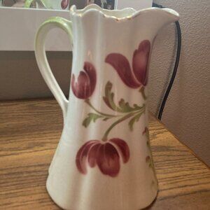 Vintage 9" floral Pitcher (K & G Luneville France)